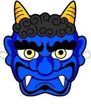 çocuklar için hazır kağıttan Korkunç Surat maskesi şablonu